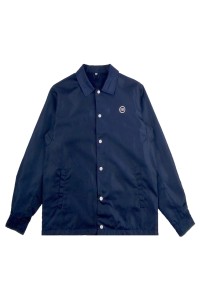 訂做寶藍色風褸外套   自訂白色啪鈕男裝風褸  風褸外套專門店 英國傳媒 100%Nylon  程序員 風褸 J994